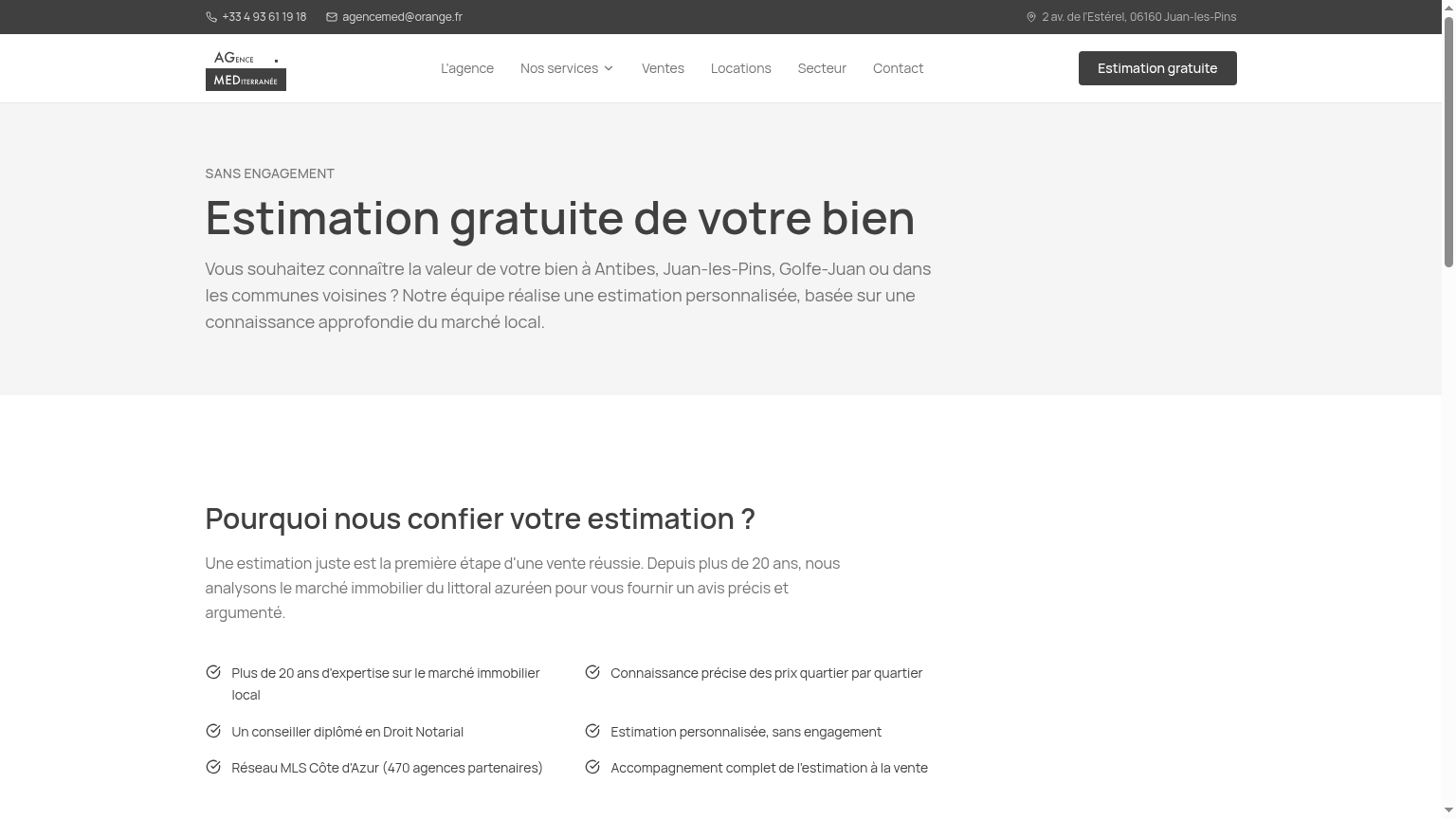 Page estimation gratuite du bien